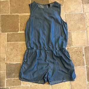 GAP Blue Sleeveless Denim Romper